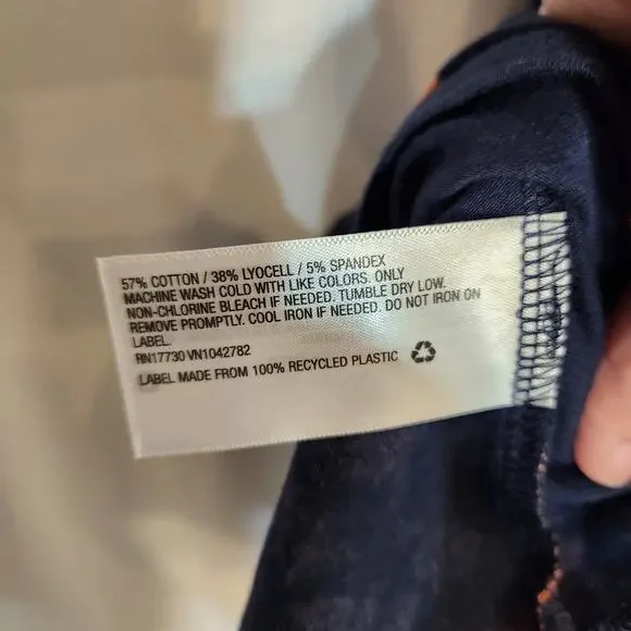 ISABEL by INGRID & ISABEL Navy Peach Floral Bodycon Maternity Dress Small S NEW - Picture 6 of 10